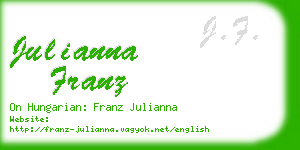 julianna franz business card